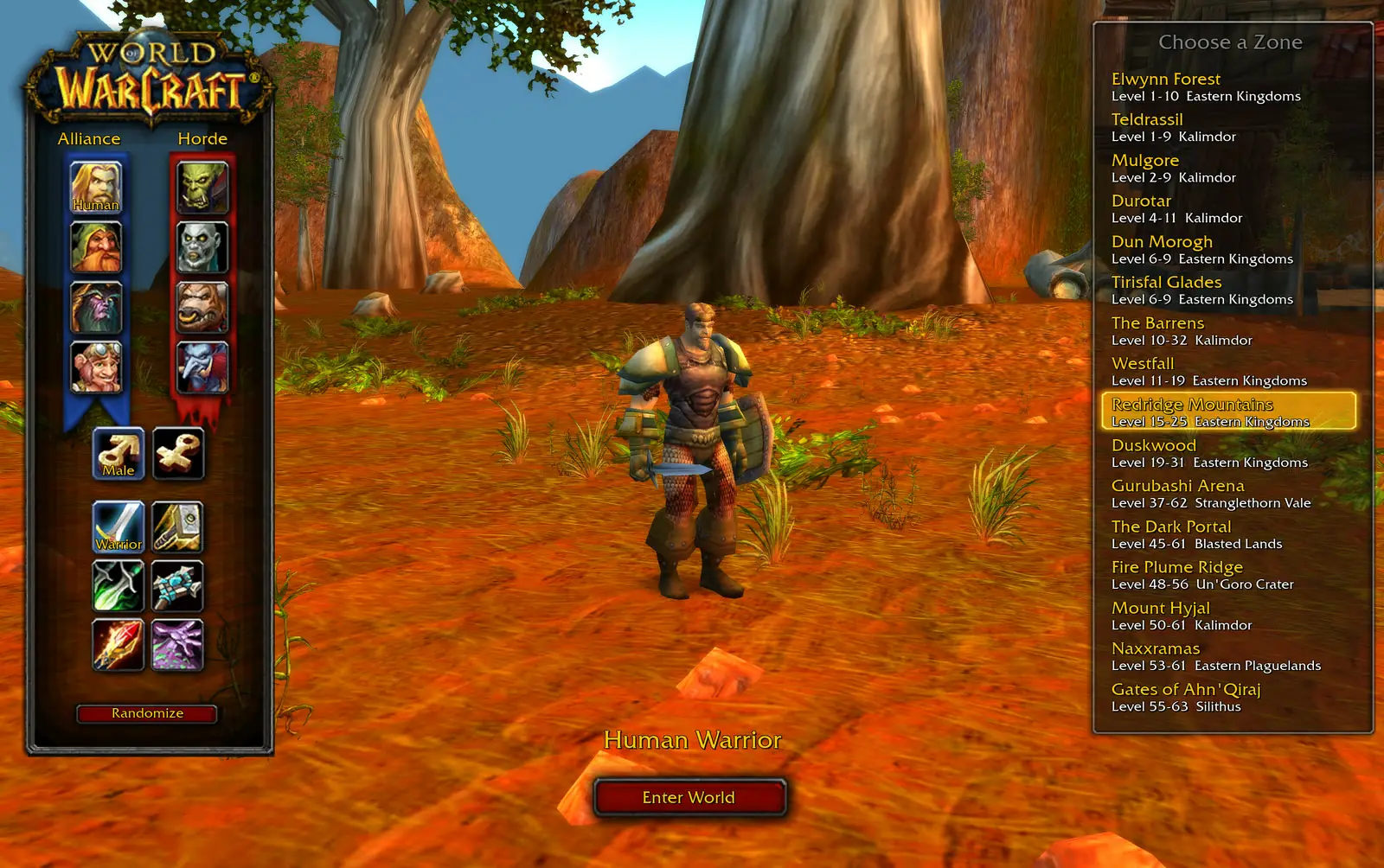 Community rebuild menu listing 16 zones, a different build from the official 12